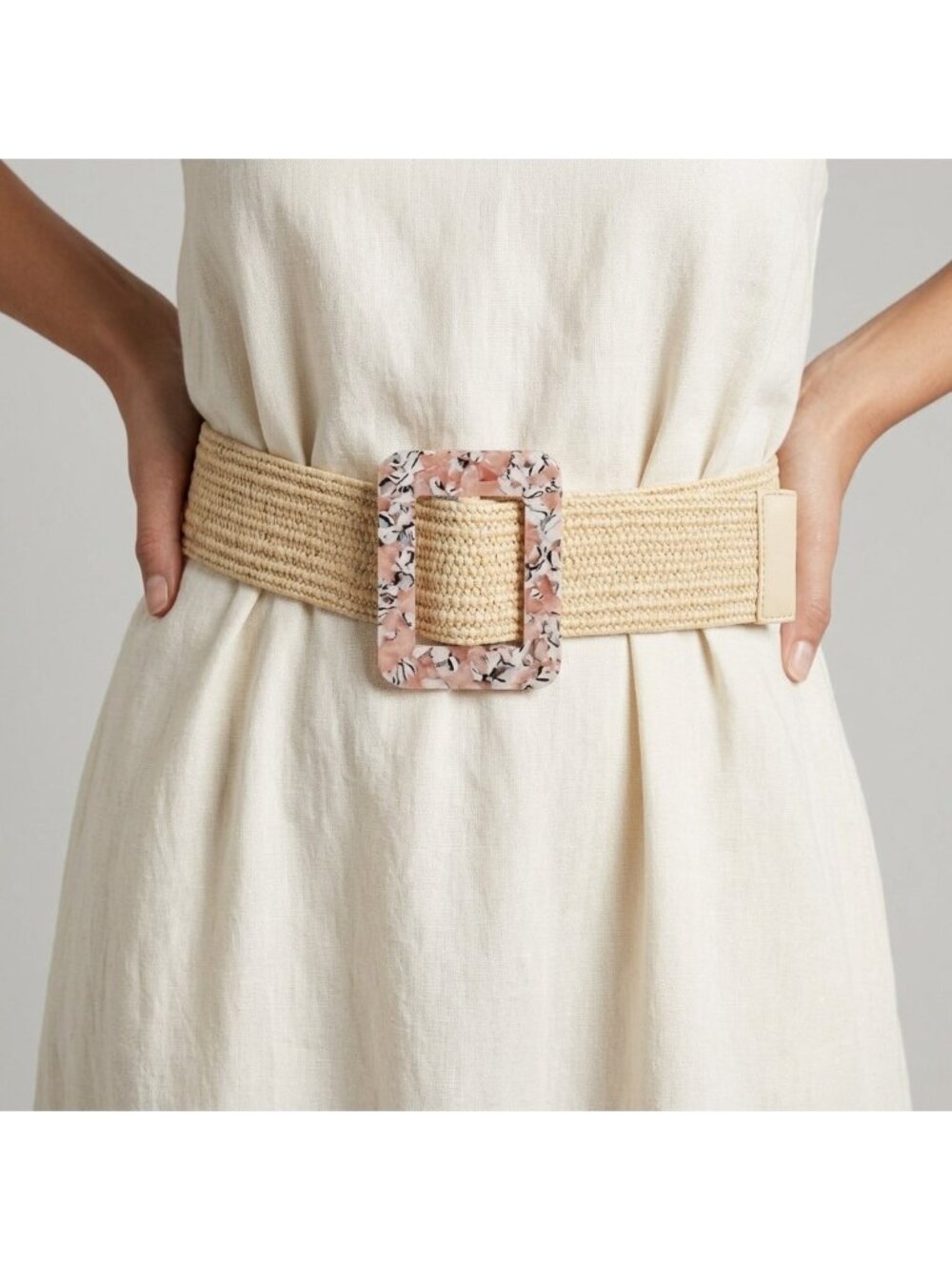 Linea Pelle for Anthropologie Women's Laura Woven Waist Belt in size M/L New $58
